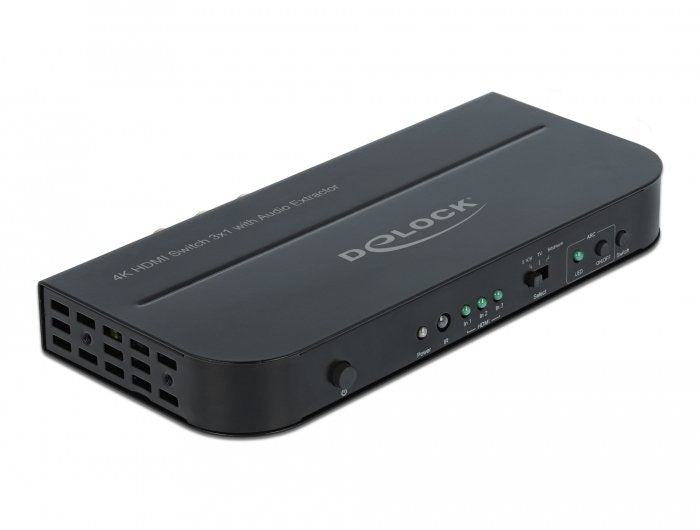 Delock Switch HDMI 3 Entradas HDMI a 1 Output HDMI 4K 60 HZ With Extractor Audio