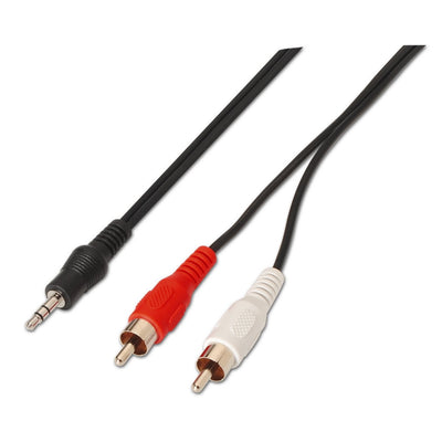 Aisens Cable Audio Stereo - Jack 3.5/M-2XRCA Male - 3M - Black — image 1