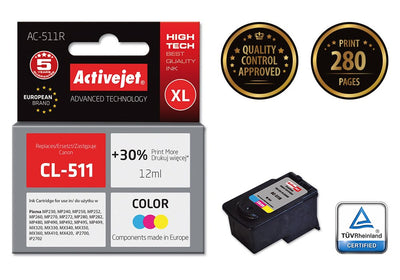 Activejet Ink AC-511R (reemplazo Canon CL-511 - Premium - 12ML - Colour — image 1