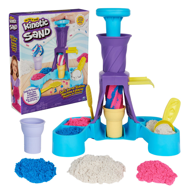 Spin Master Kinetic Sand - Estación Helado Soft Arena Set 396 Gramos Arena 6068385
