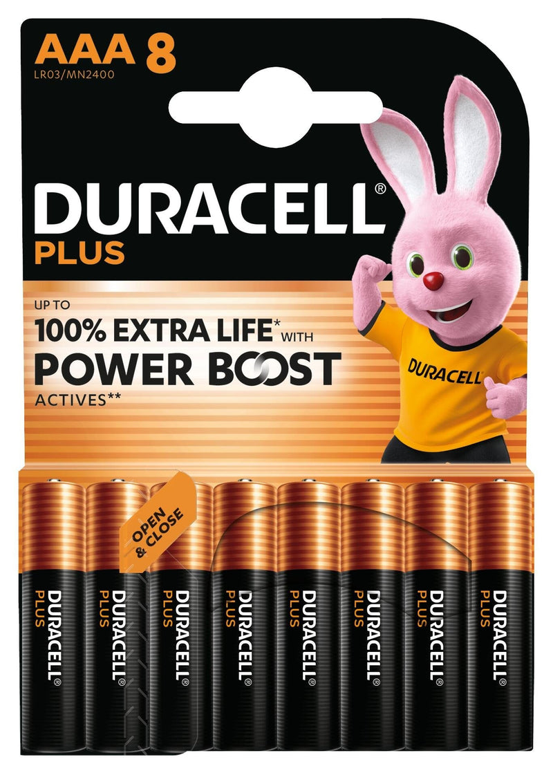 Duracell Pack 8 Batteries Aaa Plus Power Boost DPBLR3B8 1.5V Alcalinas