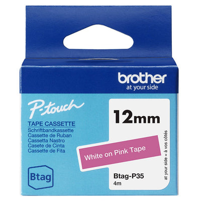 Brojoher Tape BTAGP35 / BTAG-P35 White Sobre Pink — image 1