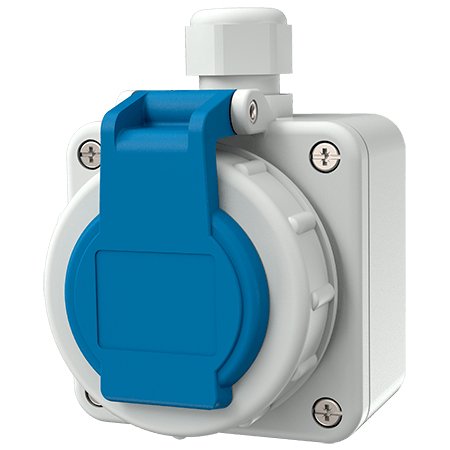 Mennekes 10863 Ap Socket Power IP68 Blue 16A With Bajonettdeckel