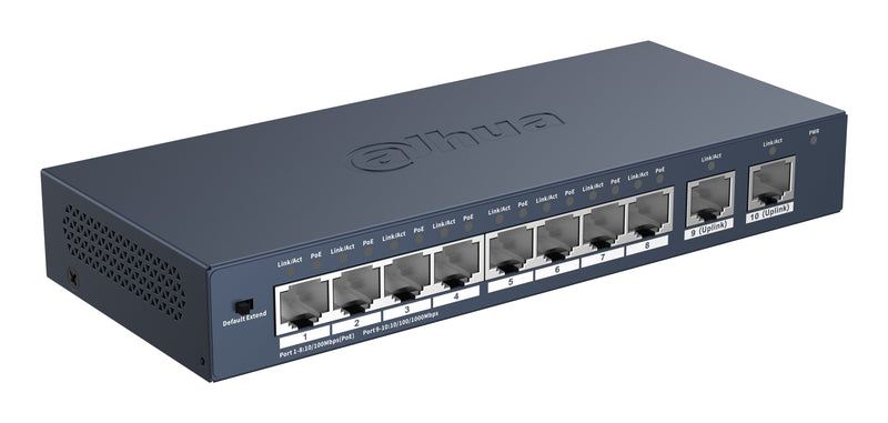 Switch Dahua S3010-8ET2GT-90 Switch Type Unmanaged 8XRJ-45 Ports RJ-45 Ports Type Fast Ethernet (10/100) Power