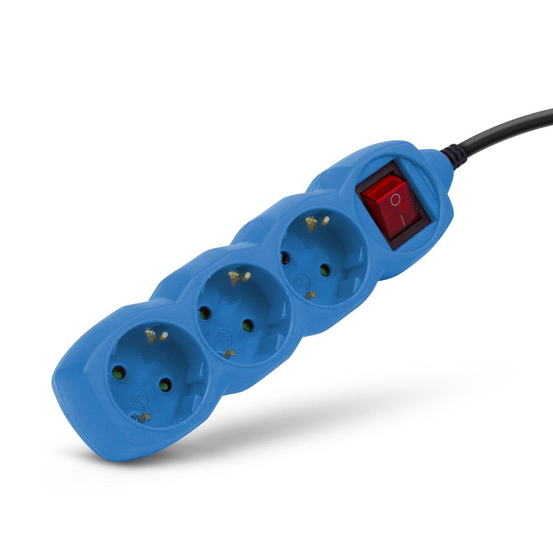 Entac Power Strip Plugs 3VÍAS 1,5M Switch Blue