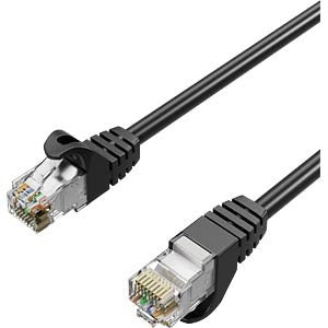 Shiverpeaks RJ45 Network Cable S FTP CAT.7, Pur, Black 0,25M — image 1