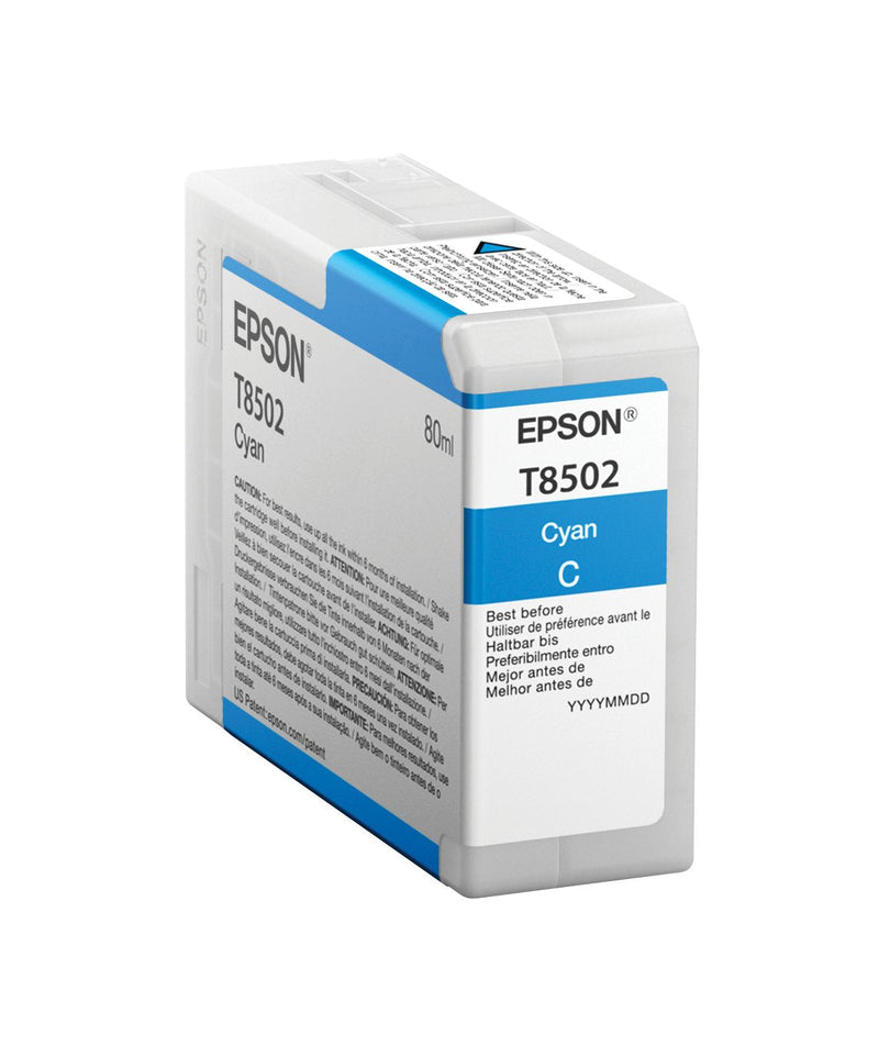 Epson Genuine Ink T850200 80ML Large Capacity Cyan Genuine Surecolor P800, P800 Designer Edition, SC-P800