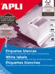 Apli Labels Adhesivas 105X48MM Inkjet/Láser C/Rectos 12 X 500H White