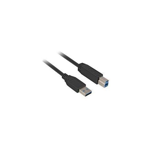 Sharkoon 1M, USB 3.0-A/USB 3.0-B USB Cable 3.2 Gen 1 (3.1 Gen 1) USB a USB B Black