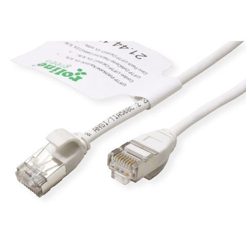 Roline Cable Verde U FTP Network CAT.6A (class Ea), Lsoh, Slim, Blanco 1,5M