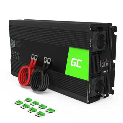 Green Cell INV24 Adapter And Inversor Power Auto 1500W Black — image 1