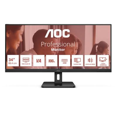 AOC Monitor 34 U34E2M 21:09 2x HDMI + DP Black 4MS — image 1