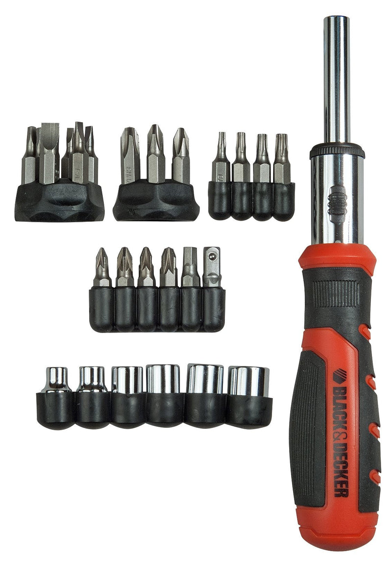 Negro + Decker Set Multipuntas Con Carraca 29 Piezas BDHT0-62130