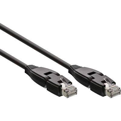 Inline Network Cable 180° S/FTP Pimf CAT.6A 500MHZ Libre Halógenos Cobre Black 1M — image 1