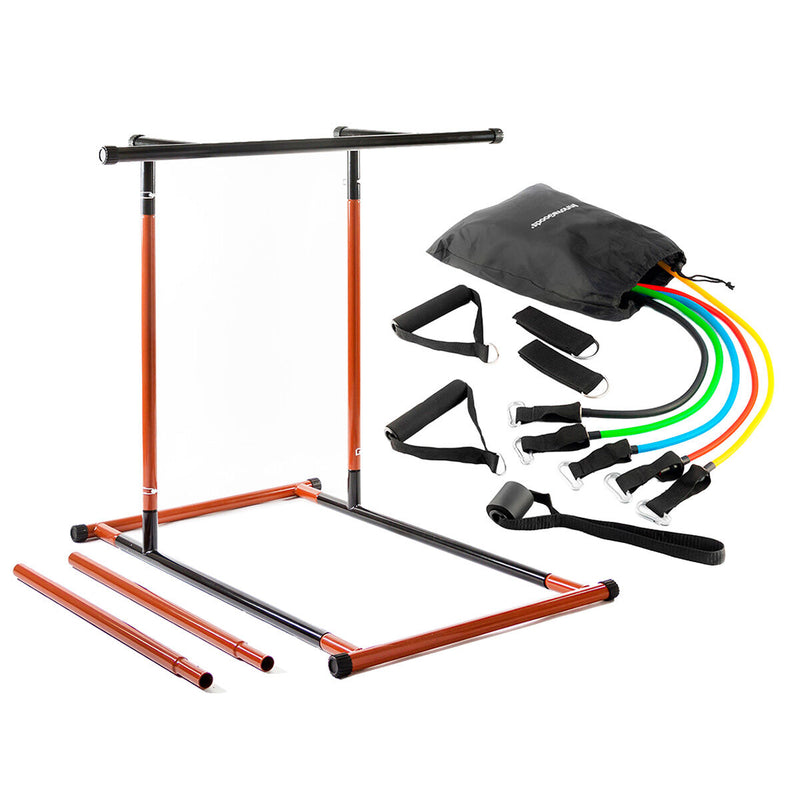 Pack Full Body Pull-Up Station with Exercise Guide and Set of Resistance Bands with Accessories and Exercise Guide InnovaGoods
