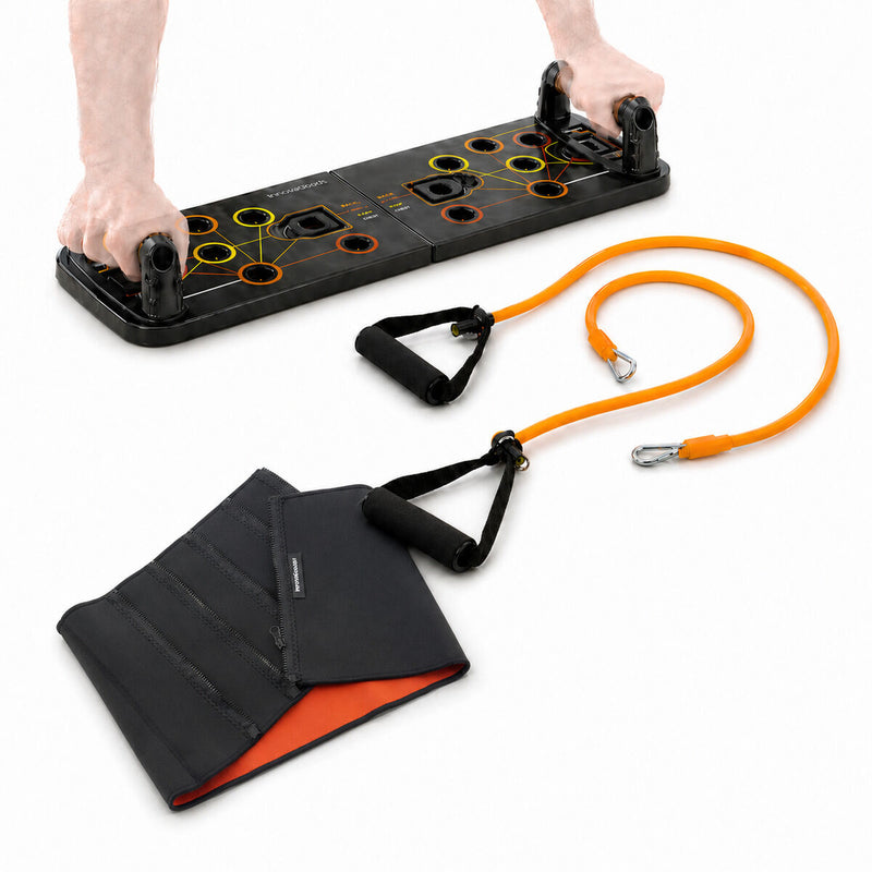 Pack Push-Up Board with Resistance Bands, Sauna Sports Belt and Exercise Guide InnovaGoods