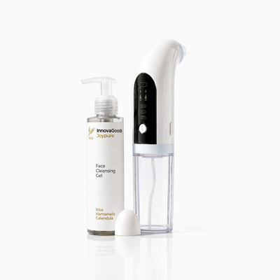 Pack Rechargeable Facial Impurity Hydrocleaner and Rice Facial Cleansing Gel Joypure 200 ml InnovaGoods