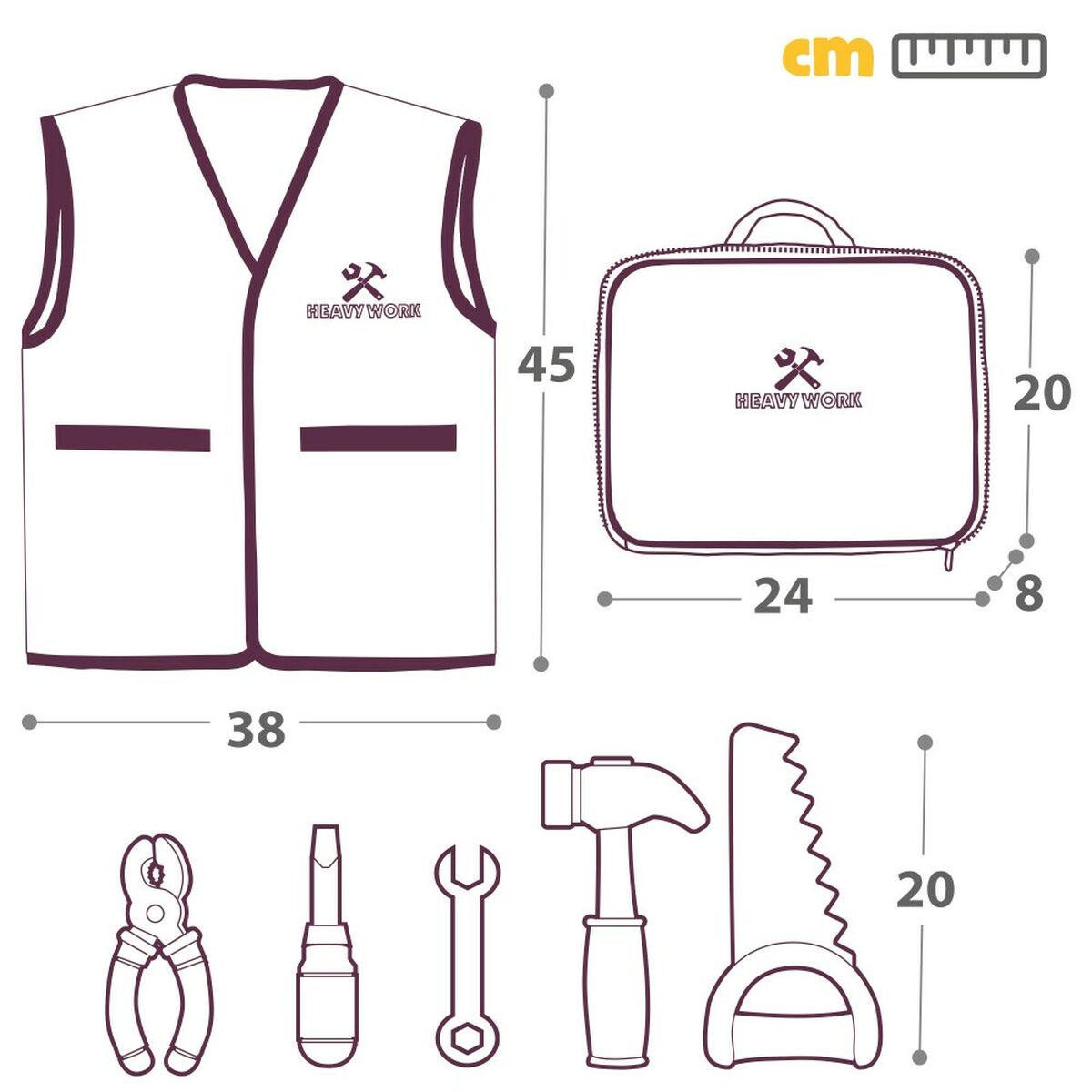 Colorbaby Tool Set Colorbaby My Tools 4 Units