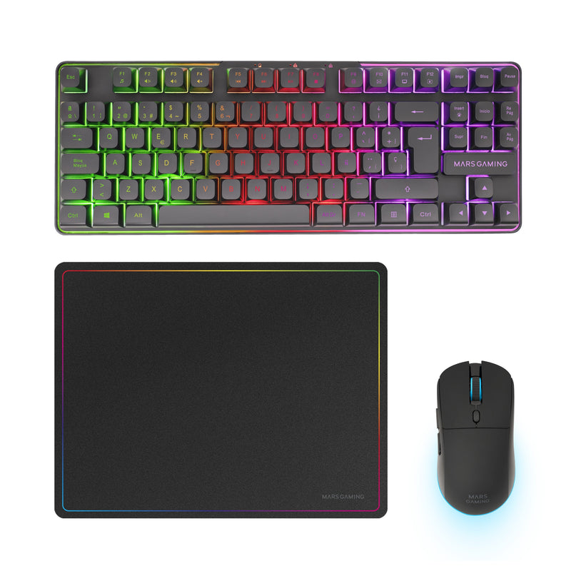 Mars Gaming Pack Gaming Mcpwtkl Inalámbrico Teclado + Inalámbrico Ratón + Ratón Pad