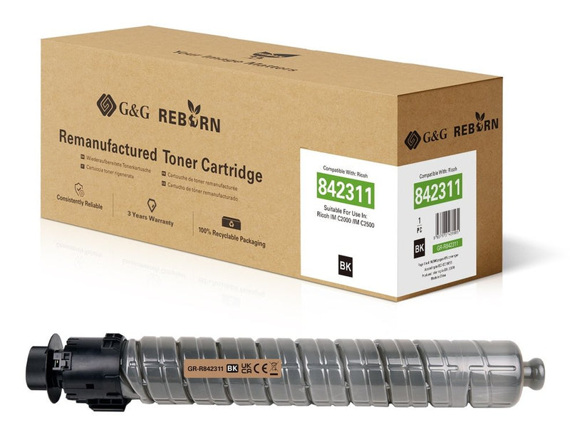 G&g Reborn-toner Compatible With Ricoh 842311 Bk