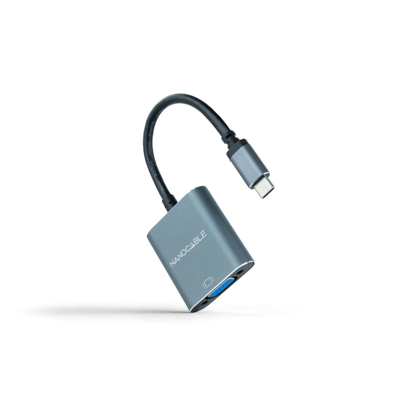 Nanocable Converter USB-C a VGA - Aluminium - 10CM - Grey