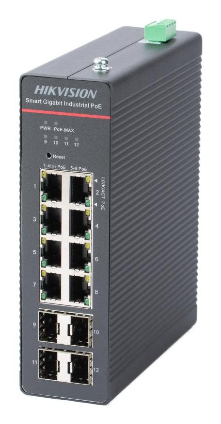 Hikvision DS-3T1512HP-SI-8P4FKIT(75W) Switch Gestionado Gigabit Ethernet (10/100/1000) Energía Sobre Ethernet