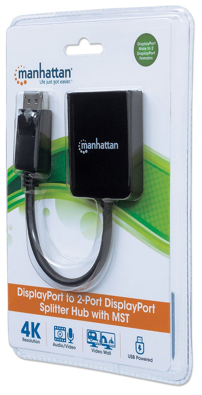 Manhattan Splitter 2-PORT Display-port With Mst 4K@30HZ — image 1