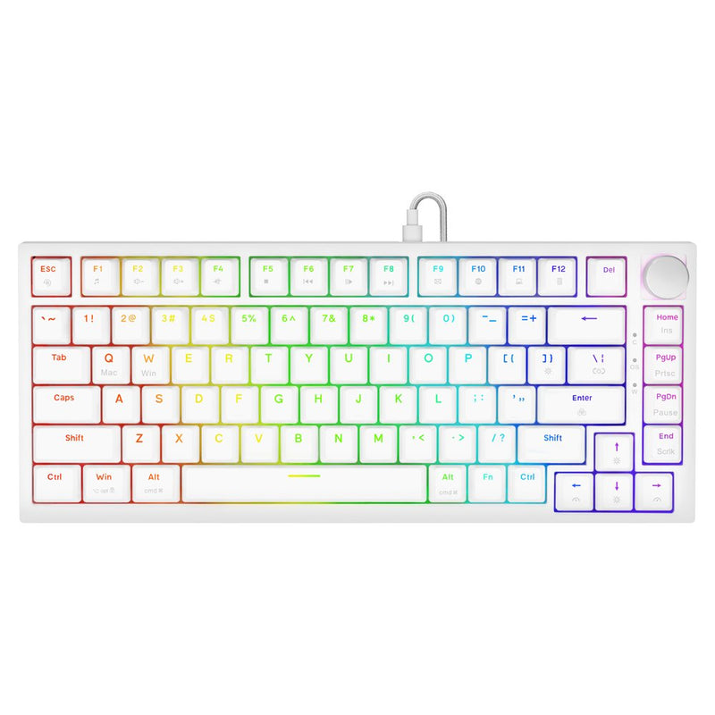 Savio Astral White Jade Keyboard Set USB QWERTY Internacional Ee.uu. White