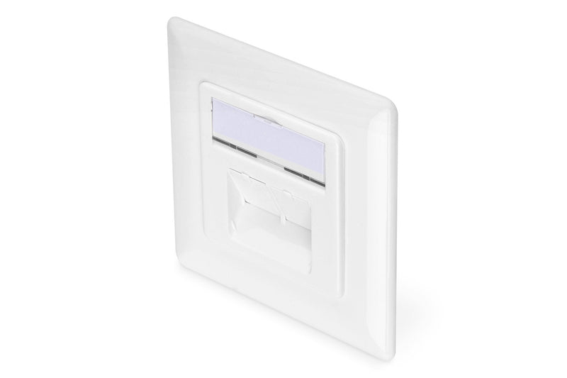 Socket Wall Digitus CAT.6A Clase Ea Apantallada 2x RJ45 Recessed White
