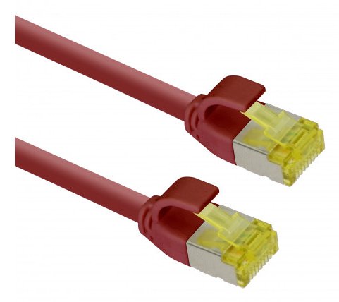 Helos Ultra Slim Network Cable S/FTP CAT.6A Red 3,0M