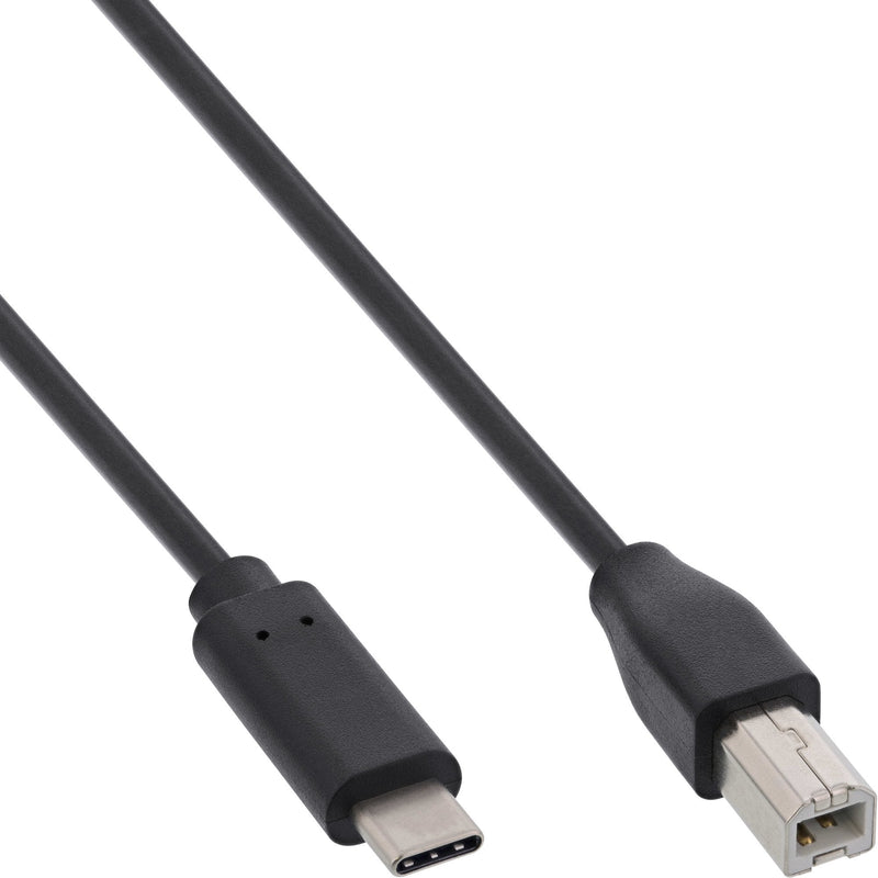 Inline Cable USB 2.0, Type-c Male a B Male Black 2M