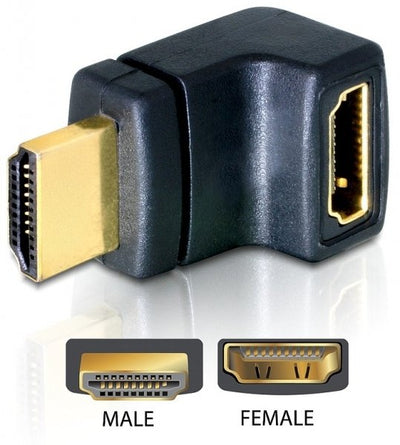 Delock Adapter HDMI Male HDMI Female Acodado 90º — image 1