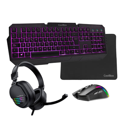 Deep Gaming Keyboard Spanish + Mouse + Headphones + Mouse Pad X Wing 2 — image 1