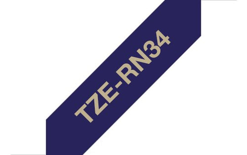 Brother TZE-RN34 Tape Printer Labels Oro Sobre Blue Marino — image 1