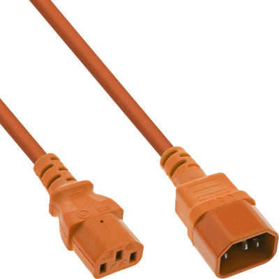 Inline Prolongación Cable Power , C13 a C14, Orange 1M — image 1