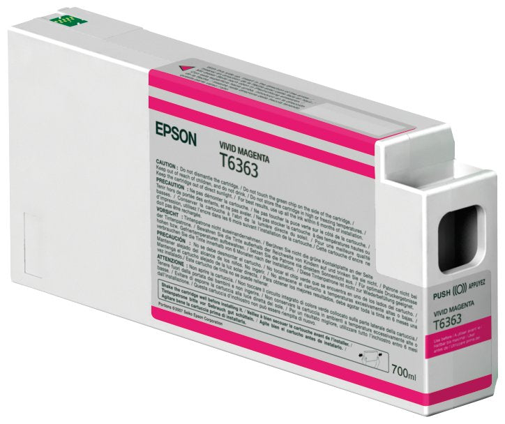 Epson Genuine Cartridge Inyeccion Ink Magenta 700ML Stylus Pro/7900/9900/9700/7700/7890/WT7900/9890 T6363