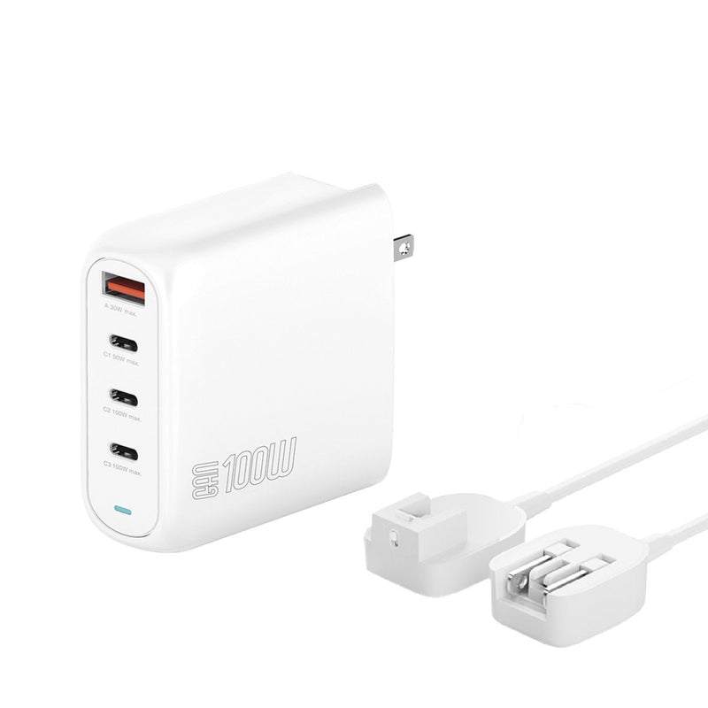 4SMARTS Ladegert GaN Flex Pro 100W 3 USB-C + 1 Usb-a. Travel
