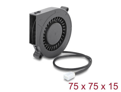 Delock Fan Radial/Soplador Fan 12V DC 75X75X15MM 3 Pin — image 1