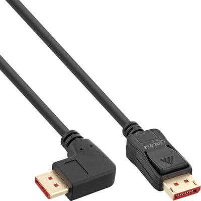 Inline Cable DisplayPort 1.4, 8K4K, Ángulo Recto, Black/Gold 3M — image 1