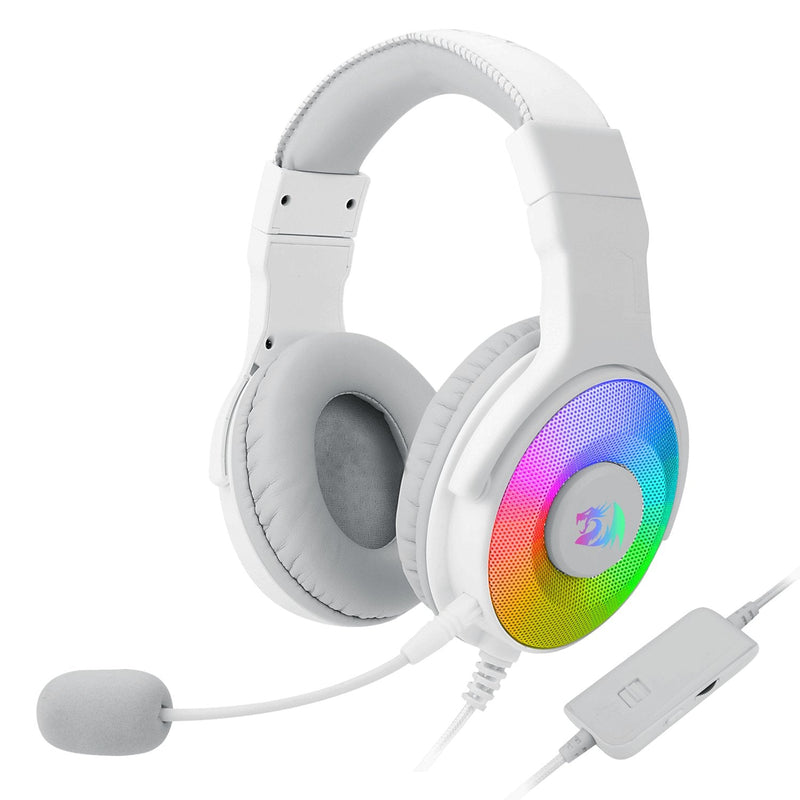 Redragon Pandora Auricular Gaming RGB Virtual 7.1 USB Micrófono Blanco