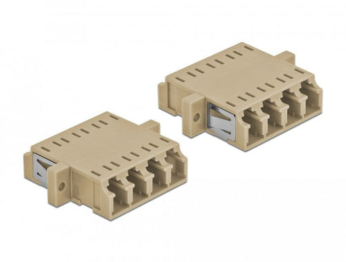 Lwl Empalme Lc Quad Connector Female a Lc Quad Connector Female Multimode 2 Units Beige — image 1