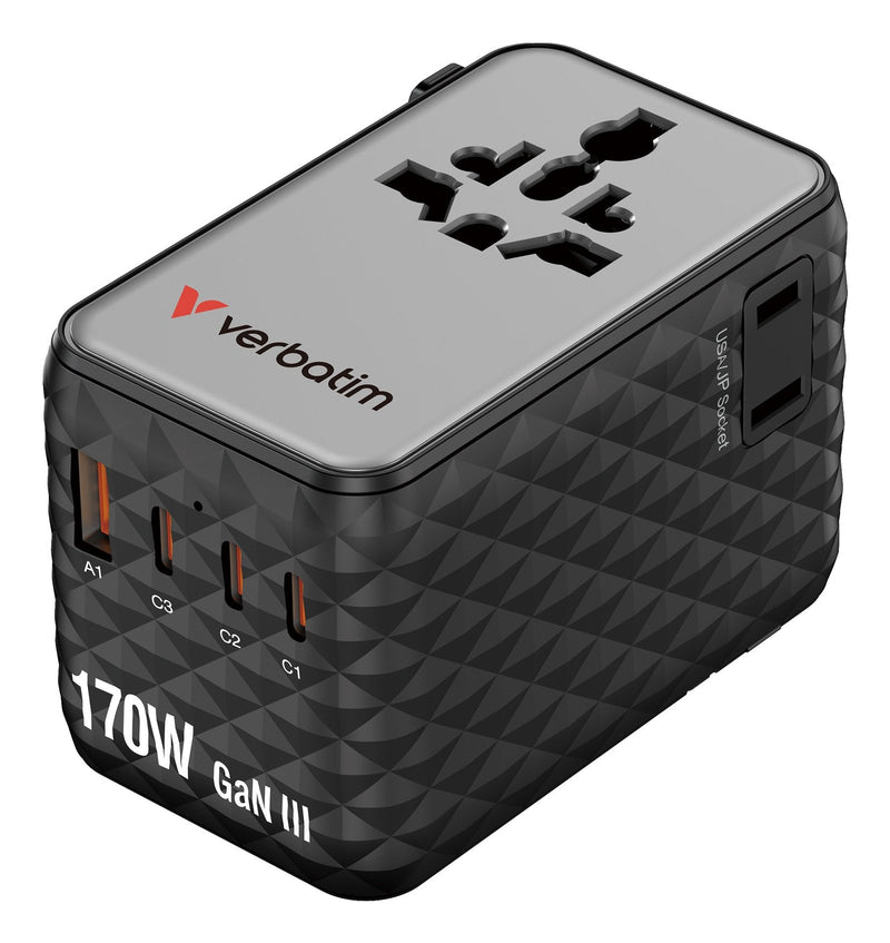 Verbatim Charge'n'travel Adapter 170W Black