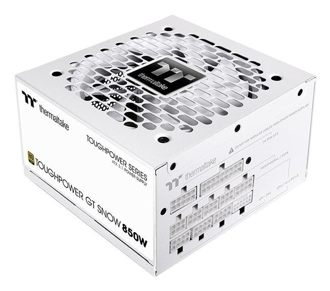Thermaltake Power Supply Toughpower Gt Snow 850W PC White 1X GPU High Power 12 Pines, 4X Pcie, Gestió