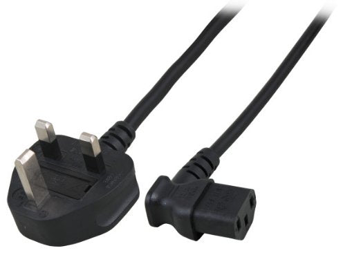 Efb Cable Power Uk BS1363A-C13 90, Black 1,8M, 3 X 0,75MM