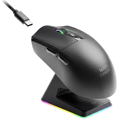 Mars Gaming Mouse Optico Wireless Mmwelite Black — image 1