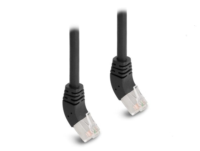 Delock 80272 RJ45 Network Cable CAT.6A S/FTP 45° Nach Oben Angular 5M Black