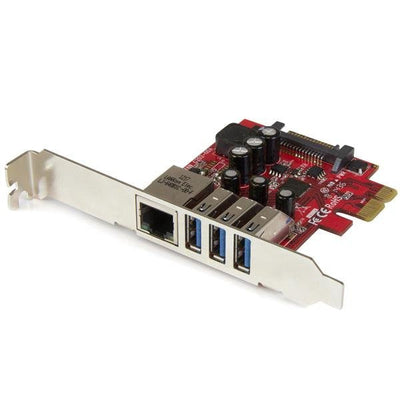StarTech.com Card Adapter Network Ethernet Gigabit Combo With Hub Concentrador USB 3.0 3 Ports Ladrón USB Inte — image 1
