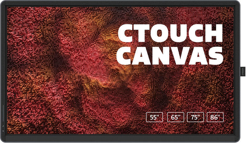 Ctouch Canvas Whiteboard White Interactive 190,5CM (75) 3840 X 2160 Pixels Screen Touchscreen Black