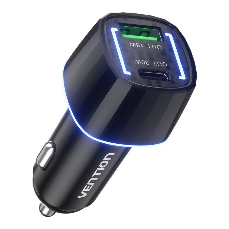 Vention Car Charger FFRB0 1x USB- Type-c 1x USB 48W