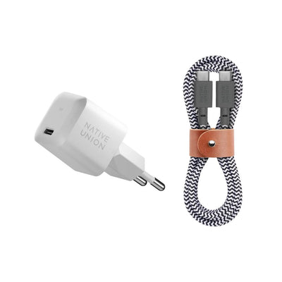 Native Union 30W USB-C Fast GaN Charger White + USB-C Cable Zeb. — image 1